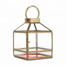 Brass Finish Tealight Lantern