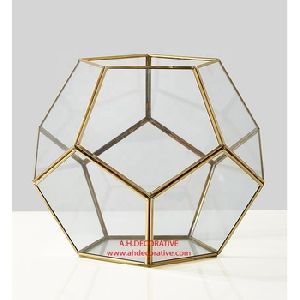 Glass Honeycomb Candle Holder