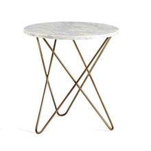 Gold intersect V shape side table for Hotel
