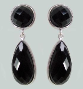 Silver Smoky Quartz Earring