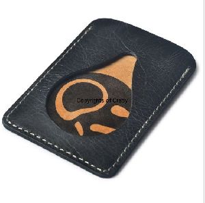 Black Leather Card Holder