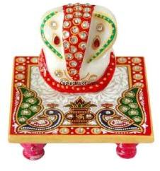 Ganesha On Chowki Statue