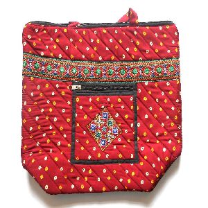 Kutch Work Embroidery Red Bag