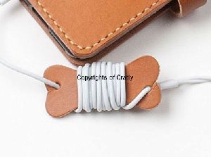 Leather Earphone Cable Organizer