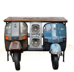 BAJAJ SCOOTER MOTORCYCLE UNIQUE SERVING COUNTER