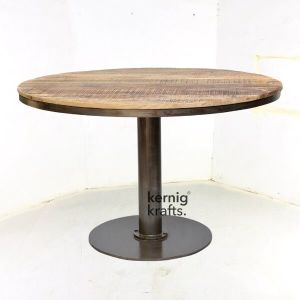 CANDLE STAND MANGO WOOD CAFETERIA TABLE