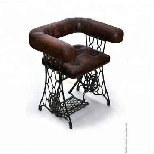 vintage cast iron metal old swingeing machine design Living room Chair