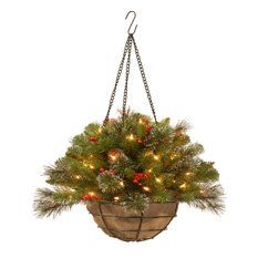 Chain Hanging Basket With Silver Bristle