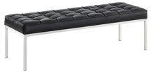 Loft Leather Bench, Black