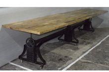 Long Industrial Crank Dining Table