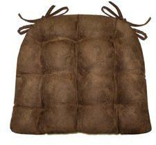 Micro-Suede Coffee Bean Brown Dining Chair Pad