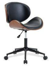 Mid-Century Swivel Office Desk Chair, Black