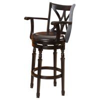 Montreal Black Finish Swivel Bar Stool