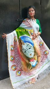 Hand Painted Cotton Silk Saree