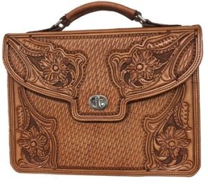 Hand Tooled Leather Briefcase