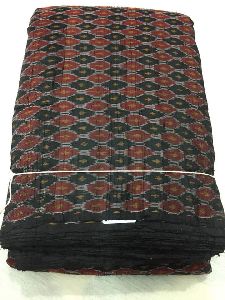 Ikkat Dupion silk fabric
