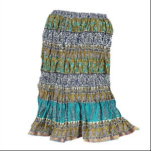 Block Print Sanganeri Long Skirt