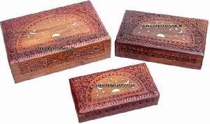 WOODEN HAND CARVED BOXES