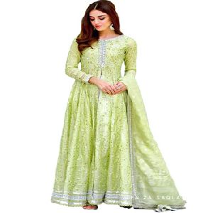 Chanderi Silk Anarkali Salwar Kameez