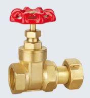 BRASS GATE VALVE WITH UNION