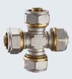 CROSS BRASS PEX FITTING