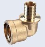 FEMALE-THREADED BRASS ELBOW HOSE FITTING