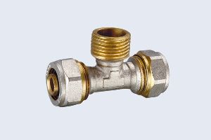 MALE TEE BRASS PEX FITTING