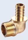 MALE-THREADED BRASS ELBOW HOSE FITTING