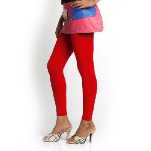 Red Cotton Leggings