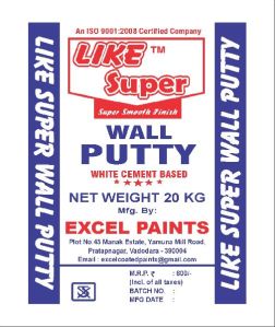 White Cement Based Wall Putty