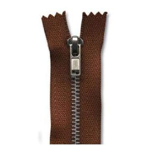 Brown Metal Zippers