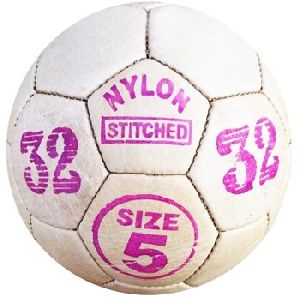 GAB-0031 Natural Leather Football (32 Pannel, 3 ply) with Box Pack