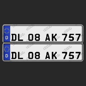 number plate sticker