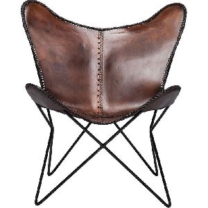 IRON LEATHER BUTTEFLY CHAIR