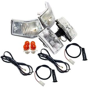 Vespa PX LML Front Rear Indicator Blinker Kit Clear Chrome