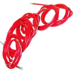 Vespa PX LML Star Stella Complete Nylon Lined Friction Free Cable Kit Red