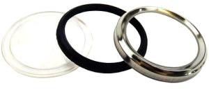 Vespa V50 / V100 Speedo Lens Repair Kit Stain Steel Rim Perspex Lens Rubber Seal