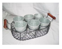 Planter with Iron basket