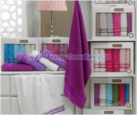6 Piece Bath Plain Towel Set