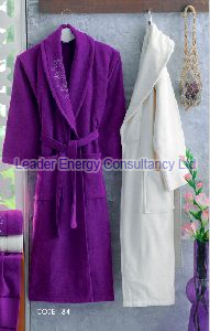 Embroidered Velvet Bathrobe