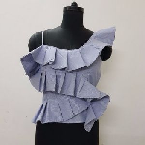 Ruffle Layers One Shoulder Top