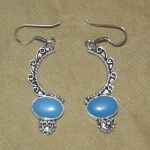 Blue Synthetic Onyx G.S. Earring