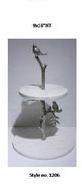 Two tier server metal and marble