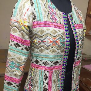 women Embroidered Jaquard Jacket