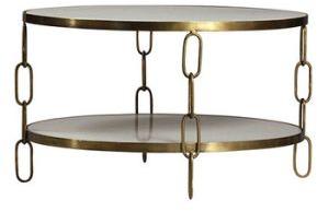 Antique brass marble Table