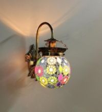 mosaic wall light