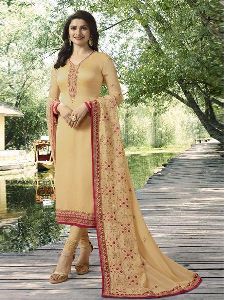 Designer Beige Straight Salwar Suit