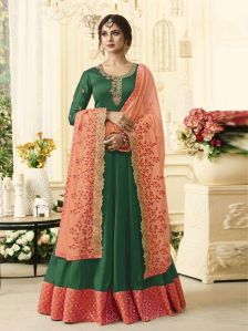 designer green anarkali salwar suit