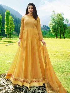 Designer Yellow Anarkali Suit