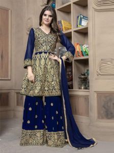 Pakistani Blue Sharara Suit